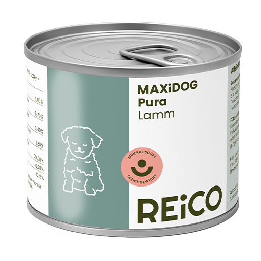 MAXiDOG Pura Agnello (Cibo dietetico Agnello) 8 • Cuccioli e Crocchette, Reico Partner | Sano. Naturale. Minerale. MAXiDOG Pura Agnello (Cibo dietetico Agnello)