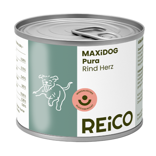 cibo umido cani reico maxidog pura manzo cuore &bull; Cuccioli e Crocchette, Reico Partner | Sano. Naturale. Minerale.