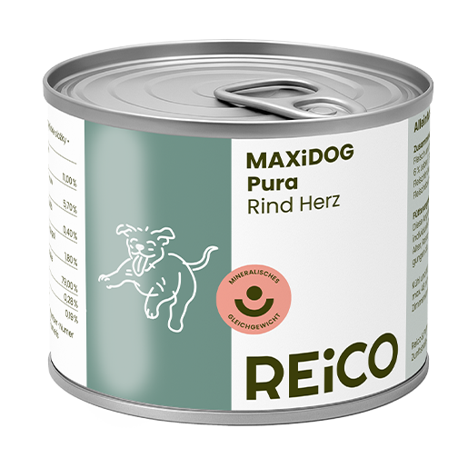 MAXiDOG Pura Manzo e Cuore 8 • Cuccioli e Crocchette, Reico Partner | Sano. Naturale. Minerale. MAXiDOG Pura Manzo e Cuore